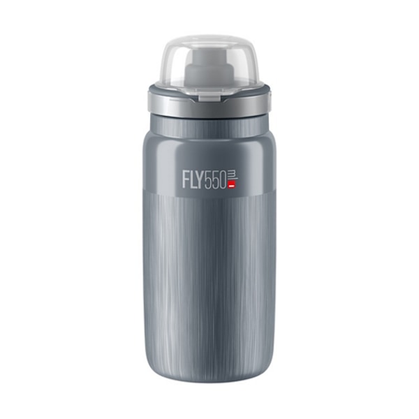ELITE FLY MTB Vattenflaska Grå Logotyp 550ml Ultra Lätt 80g
