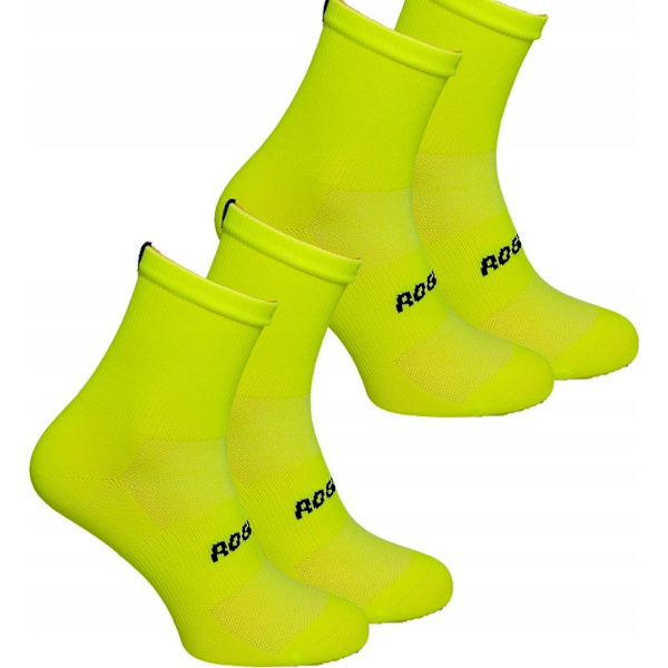 Rogelli Cykelstrumpor 2-Pack Fluo, Luftiga Storlek 40-43