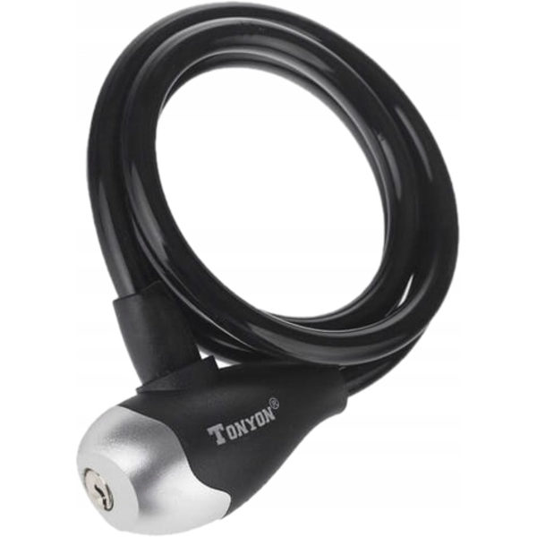 TONYON Stålkabel Cykellås med Nøgle - 120x10mm Sikkerhedssystem