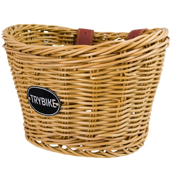 Børn Flettet Retro Cykel- og Løbehjulskurv