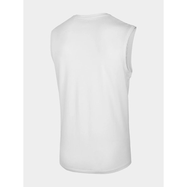 4F Miesten Valkoinen Hihaton Basic Tank Toppi 3XL
