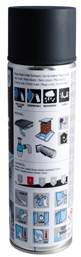 Professionel Sort Gummibelægning Spray Tætning