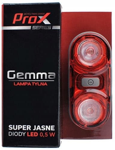 PROX GEMMA cykel baglygte batterier 2x0,5W