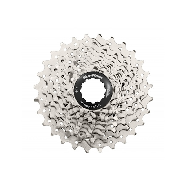 SUNRACE 10-vaihteinen Hopeakasetti CSRS0, 11-28T