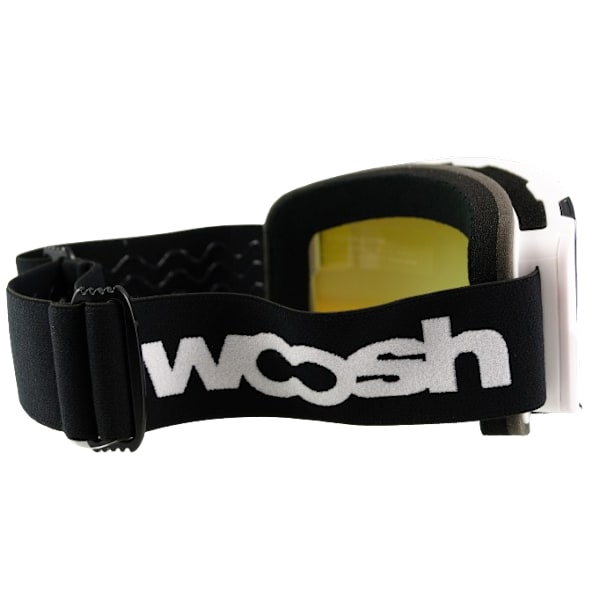 WOOSH 2024 Hvid/Blå Skibriller m. Anti-dug UV400 | Unisex | Justerbar & Kompatibel med Briller | Sikker & Hipoallergen