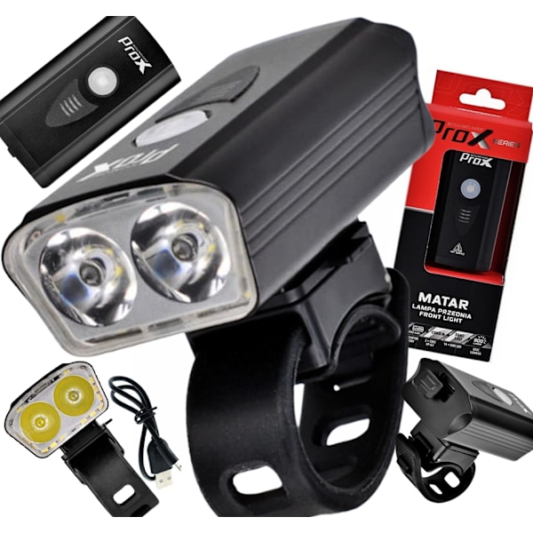 PROX MATAR Cykellygte - 900 Lumen, 2800mAh, USB-C Genopladelig Lys