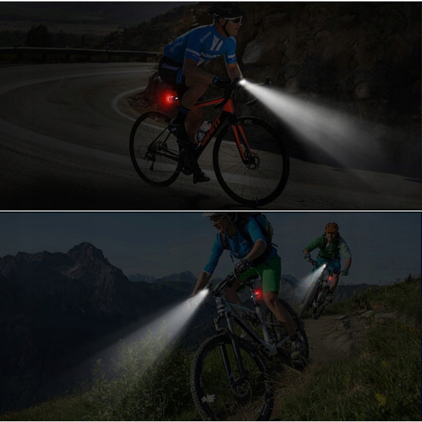 USB-Uppladdningsbart Cykellampset 300 Lumen - Stark och Robust