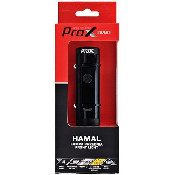 PROX HAMAL Framlampa Cykel 600lm Anti-Dimfunktion