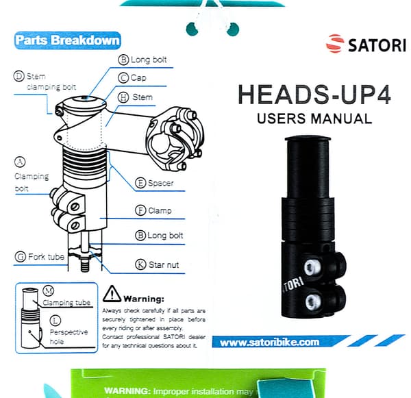 SATORI Styrets Höjningsadapter HEADS UP