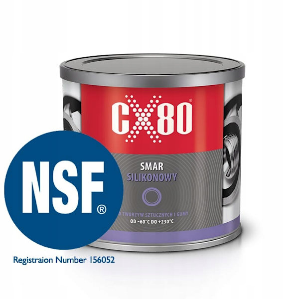 CX80 Läpinäkyvä Silikonivoitelurasva -60°C - 230°C, 500g