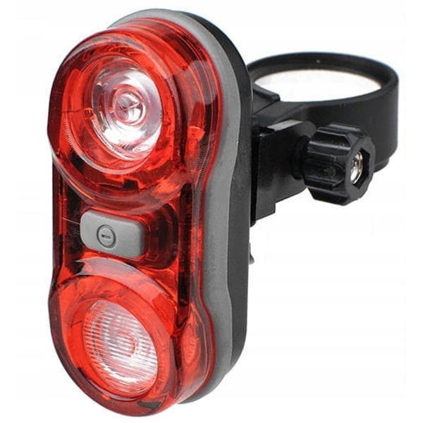 JY-596 cykelbaglygte, batteridrevet, 2x0,5W, 17 lumen