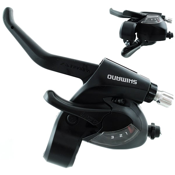 Shimano ST-EF41 3-nopeuksinen Vasemmanpuoleinen Vaihde/Jarrukahva, Musta