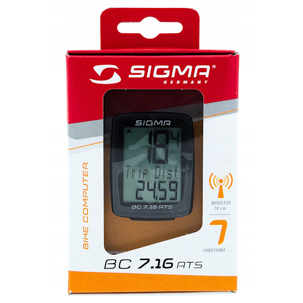 Trådløst Cykelcomputersystem SIGMA BC 7.16 - Sort
