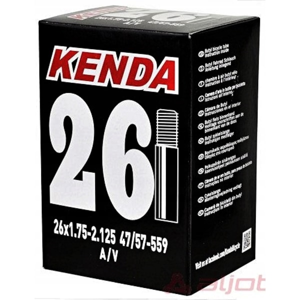 KENDA Cykelslang 26x1,75/1,95/2,0/2,125 Bilventil