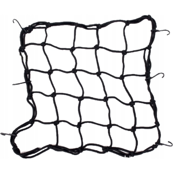 Robust Sort Net til Opbevaringskurv 30x30 cm med 6 Kvalitetskroge