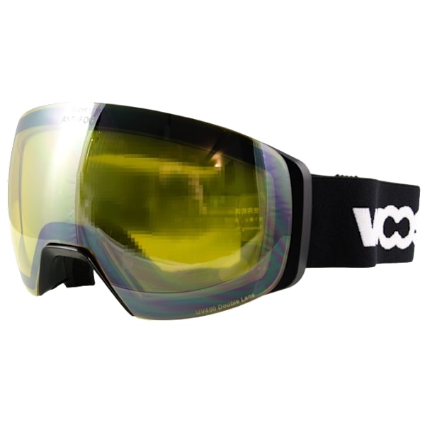 Woosh Ski- og Snowboardbriller REVO SHIFT Sort/Gul UV400 Anti-Dug Optisk Rammessystem 2024