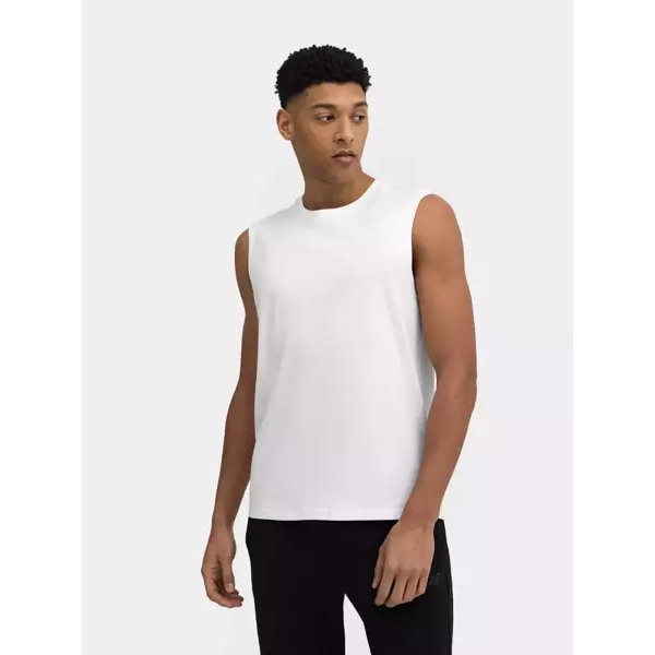 Herrarnas Ärmlös T-shirt 4F Tank Top Basic Vit XL