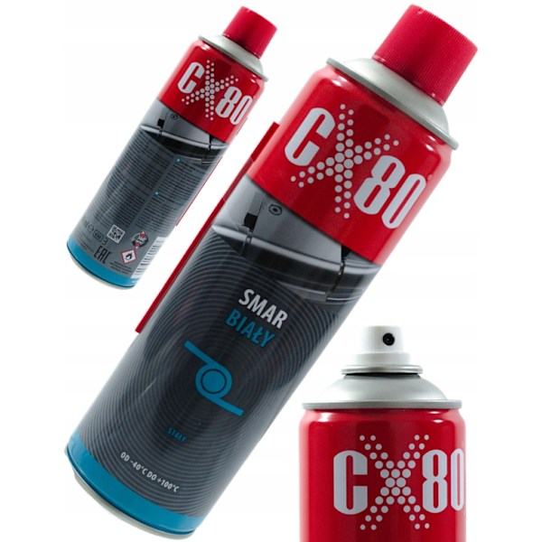 CX80 Valkoinen Yleisvoiteluaine Lukkoihin ja Saranoihin - 500ml