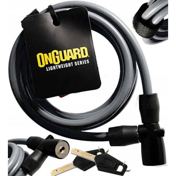 OnGuard Polkupyörän Vaijerilukko 8x150 mm, Sisältää 2 Avainta