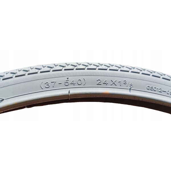 Grå Kørestolsdæk 24"x1 3/8" 37-540 - Slidstærk Rullemodstand