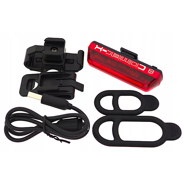 MOON COMET-X USB Uppladdningsbar Cykelbelysning - Bakljus 25/50 Lumen