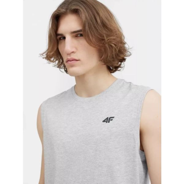 4F Herre Basis Tanktop Grå, Ærmeløs, Str. M