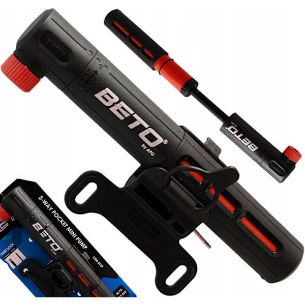 BETO CRH015 Kompakt Cykelpump AV/FV med Nåladapter