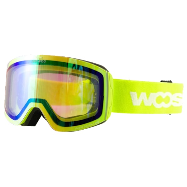 Fluorescerende Gule Børne Ski- & Snowboardbriller med Anti-dug & Revo Shift - 2024 WOOSH Optisk Kollektion
