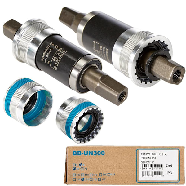 SHIMANO VEVLAGER BSA 68/122,5MM BB-UN300 KVADRATFÄSTE