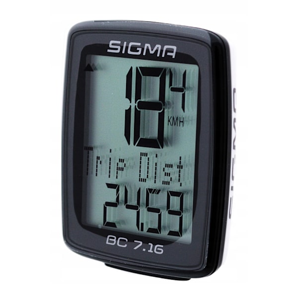 Avanceret SIGMA BC 7.16 Cykelcomputer m. Ledning - Sort