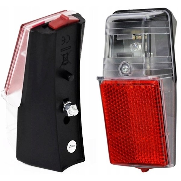 LED Cykellampa med Stor Reflektor fendermontering