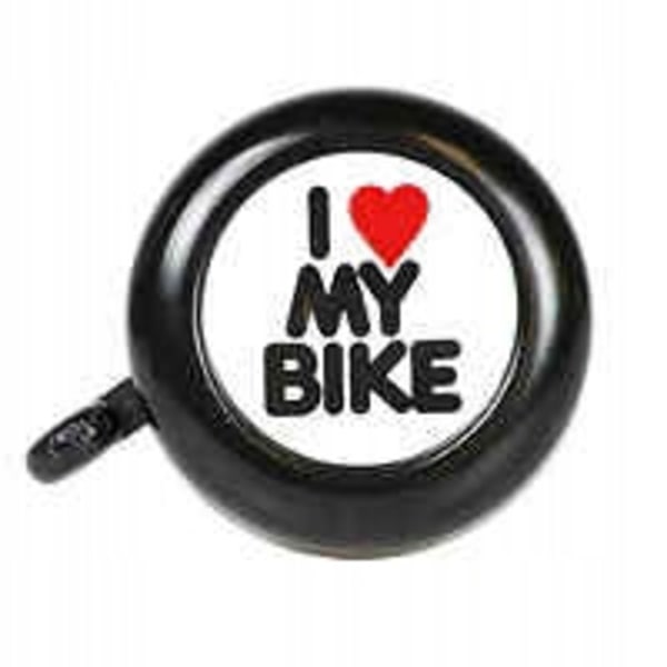Cykelklocka Ding Dong "I <3 My Bike" Svart