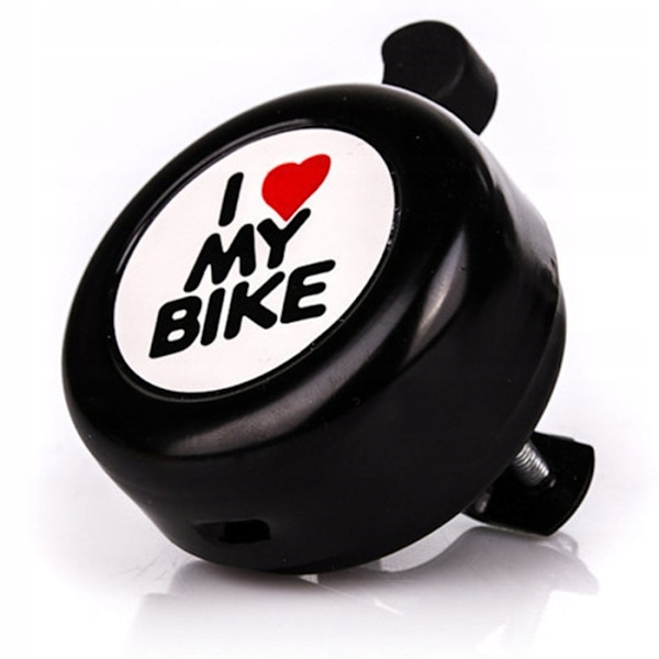 Cykelklokke Ding Dong Sort "Jeg Elsker Min Cykel"