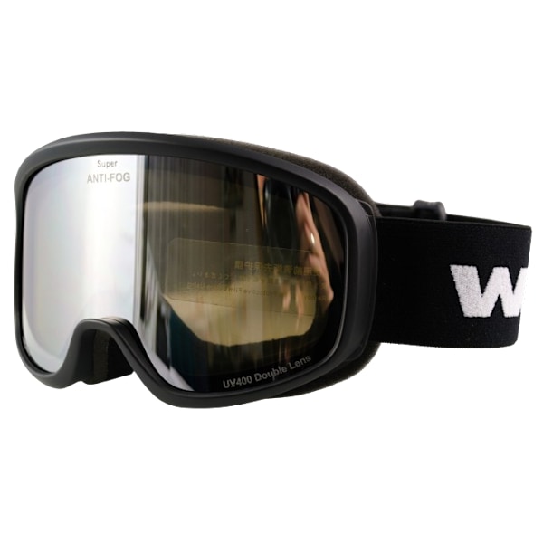 WOOSH Børne Ski- og Snowboardbriller - REVO SHIFT 2024, Anti-Fog, UV-400 Beskyttelse, Sort