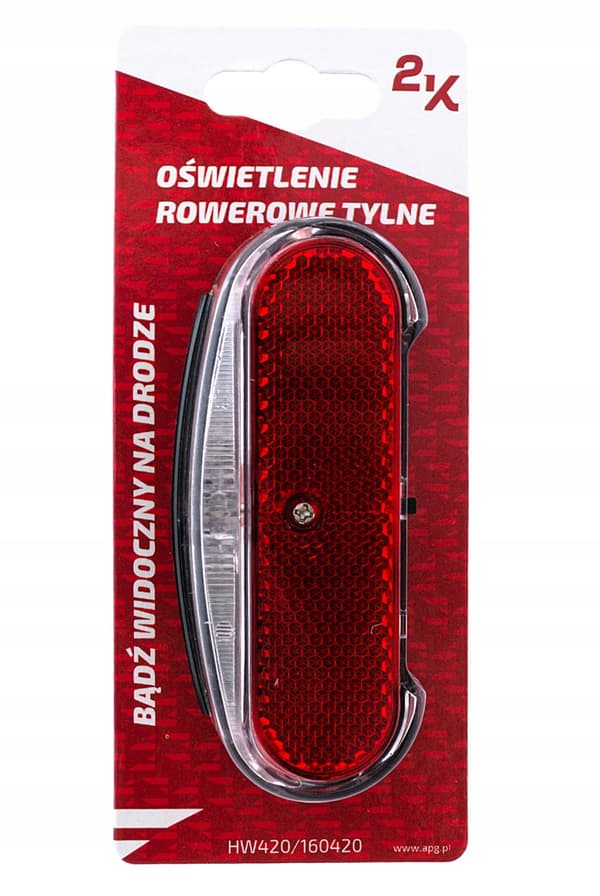 Bagagebærer LED Cykellygte 2K med Reflektor