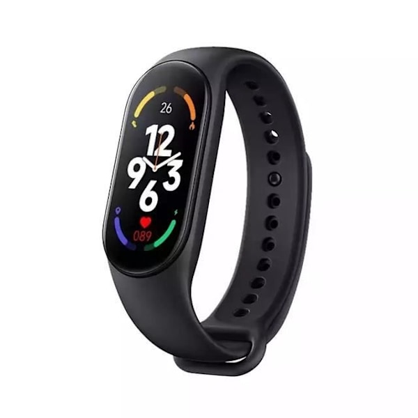 Black-M7 Smart Watch för män och kvinnor, Fitness Tracker, Pulsmätare