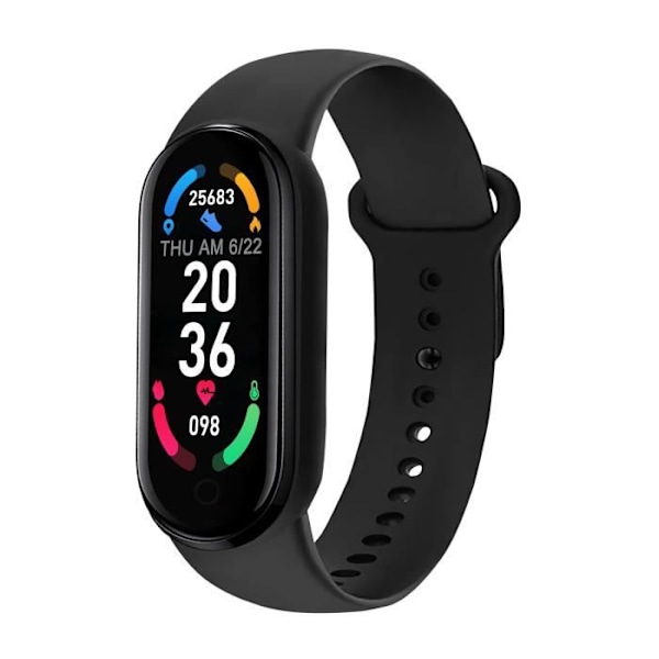 Nätverksklocka för män M6 Smart Armband Bluetooth Call Watch Health Monitoring Watch Svart Svart