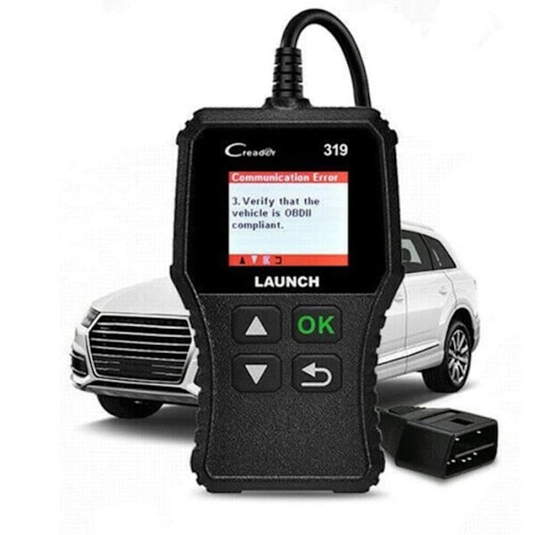 Professionellt diagnostiskt verktyg Launch Auto Car Obd2 Eobd Cr319 Scanner, Svart