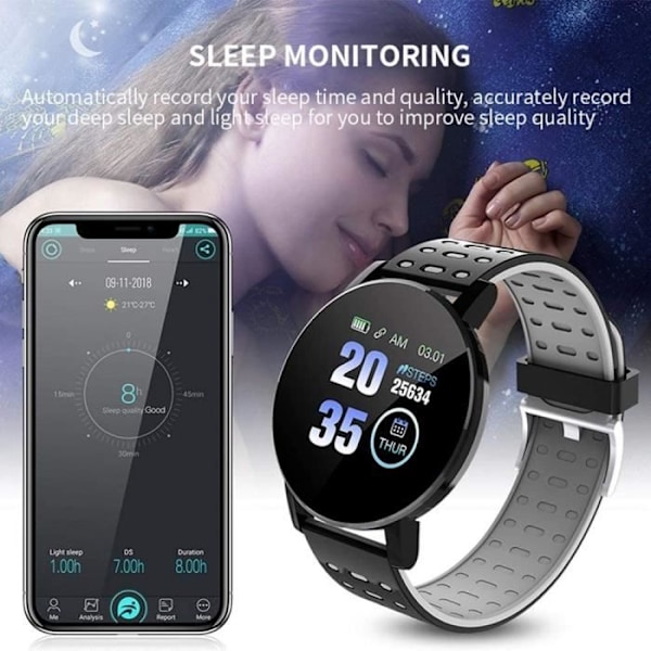 Bluetooth Smart Watch Herr Dam Blodtryck SmartWatch Sports Watch Whatsapp för Android iOS SmartWatch (Färg: B,494