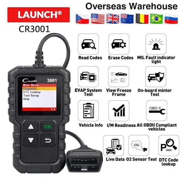 Starta X431 CR3001 Stöd för alla OBDII - EOBD-funktioner OBDII-EOBD Creader 3001 PK Multi-Language Diagnostic Tool CR319