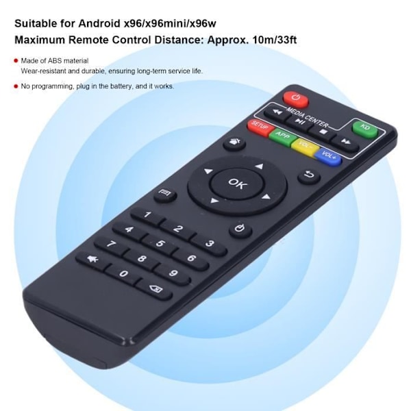 VIL TV Box Fjärrkontroll Bärbar TV Box IR Controller Fjärrkontrollersättning för 123632