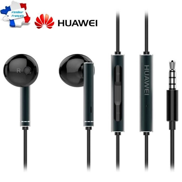 Hörlurar Original Huawei honor 3,5 mm kabel Universal Hands-Free Kit svart Svart