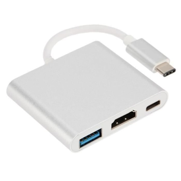 QN Hub USB 3.1 Typ-C hane till HDMI-adapter - USB 3.0 - USB-C - WhiteHub @4