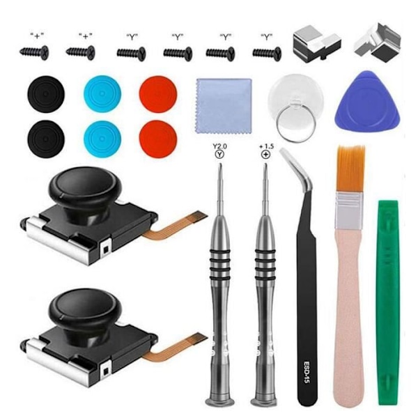 Joycon Repait Kit 3D Replacement Joystick för Nintendo Switch Repair Tool - Typ 3D joystick svart