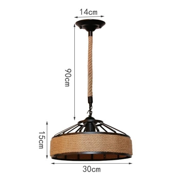 STOEX Pendellampa Hamparep E27 30cm Svart