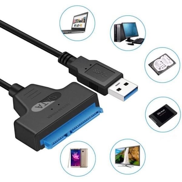 SATA-kablar Wanyuda USB 3.0 till SATA III Converter Adapter Kabel upp till 6 Gbps SATA till USB Converter Ex 192293