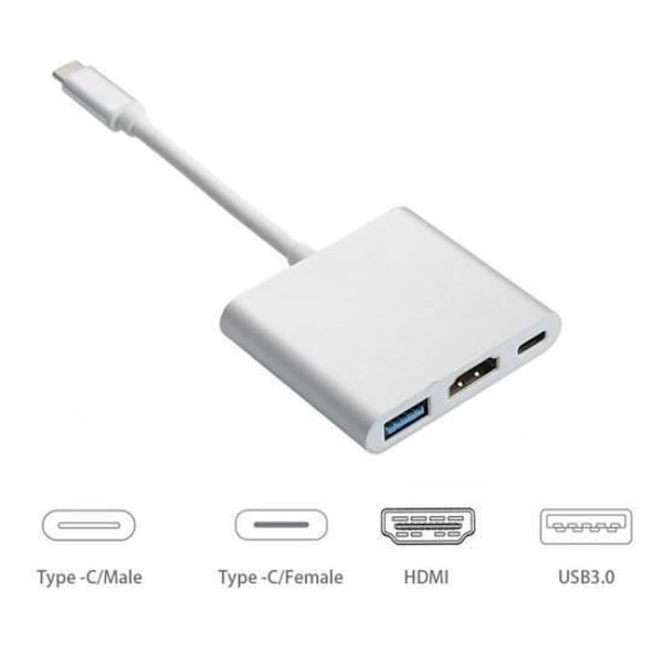 USB 3.0 Typ C USB-C till HDMI-adapter för Apple New Macbook Kompatibel med HDMI