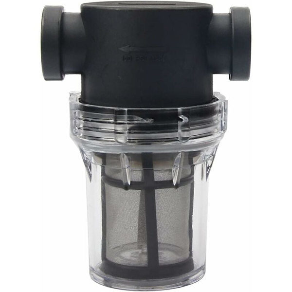 Rørledning 1/2 vandpumpefilter med 100 mesh rustfrit stålnet, inline