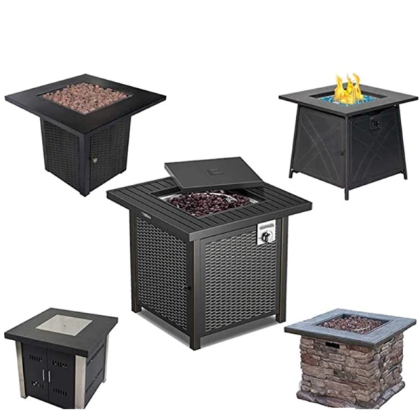 Fire Pit Table Cover Square 28in*28in*25in, Waterproof Fire Table