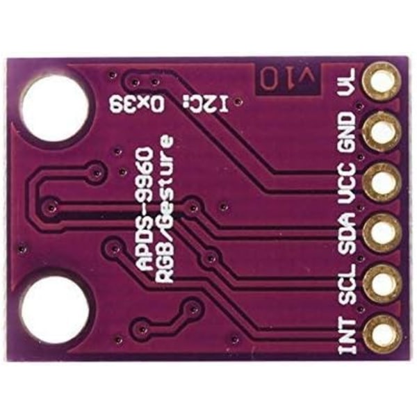 2PCS APDS-9960 RGB Gestesensor Modul Håndbevegelsesgjenkjenning Bevegelsesretning Infrarød Modul